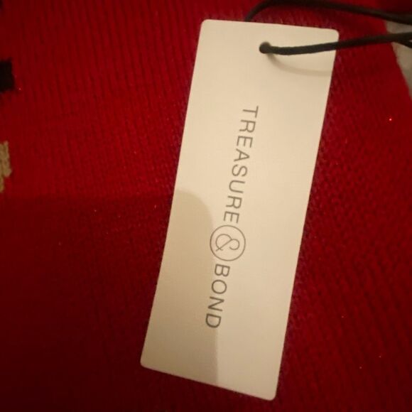 Women’s reindeer peaking over the snow red ugly Christmas sweater NWT size L - Picture 6 of 14